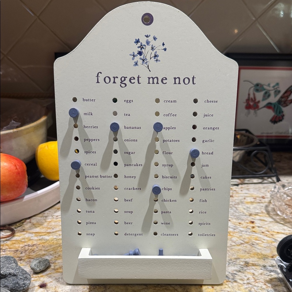 Forget Me Not Kitchen board